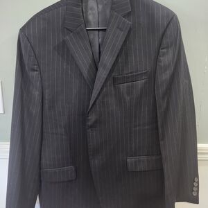Lauren Ralph Lauren Charcoal Pinstripe Suit Jacket